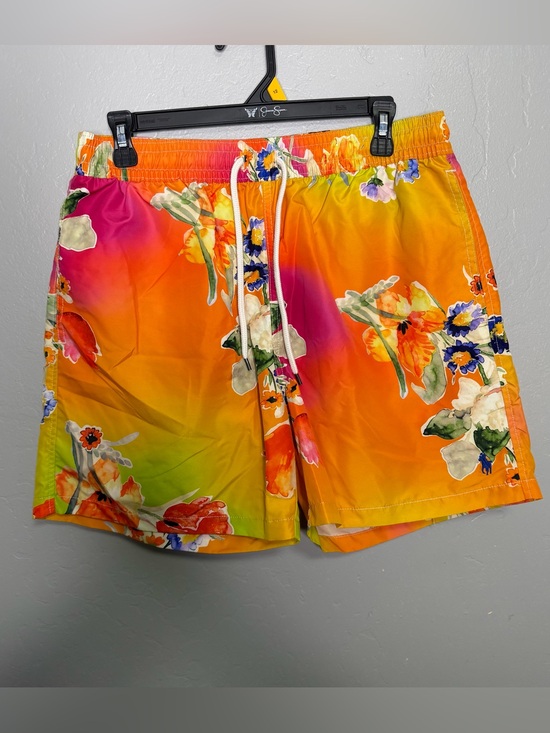 Polo Ralph Lauren Other - Polo Ralph Lauren Mens Orange Lined Floral Swim Trunks Sz L
